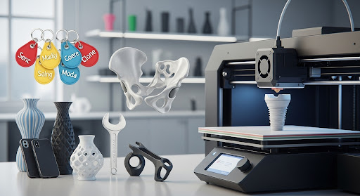 Engineer examining additive manufactured part