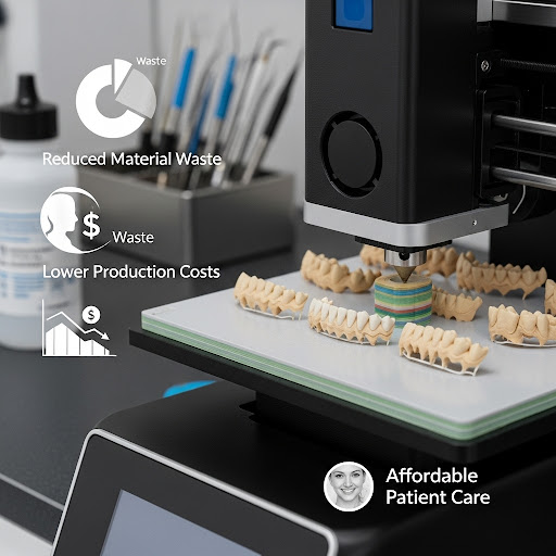 Eco-friendly dental manufacturing facility