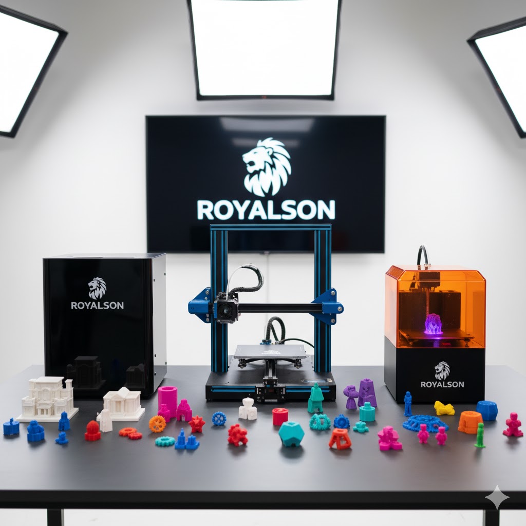 Two 3D printers side by side