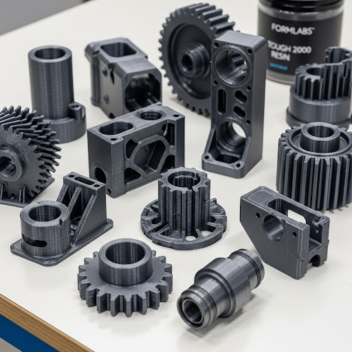 Engineer evaluating a 3D printed industrial component