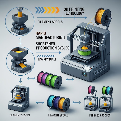 Spools of high-quality 3D printing filament