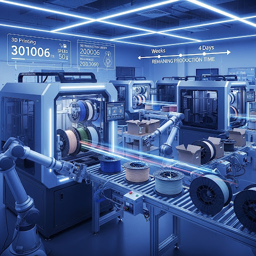 Industrial 3D printing powder container